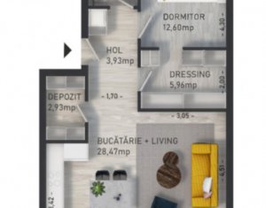 Eladás lakás 2 szobák on Baciu