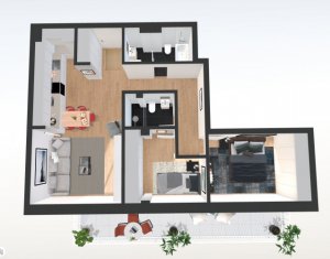 apartament 3 camere, Borhanci, terasa 19 mp, acces facil spre Gheorgheni