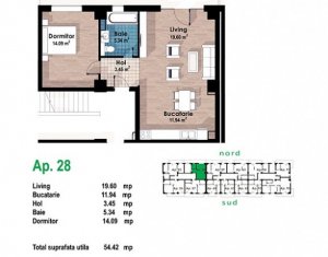Apartamente noi de 2 camere, Zorilor, zona Europa, cu extras CF !