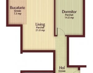 Apartament 2 camere, 59 mp, in Floresti, zona Florilor