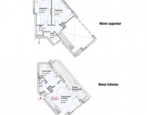 Penthouse 3 cam., Iulius Mall-Parc Gheorgheni, dispus pe 2 nivele, terasa 15 mp!