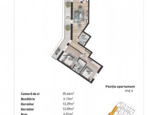 Apartment 3 rooms for sale in Cluj-napoca, zone Marasti