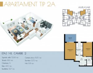 Apartament 2 camere, Buna Ziua