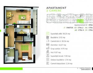 Apartament 2 camere, confort marit, zona Iulius