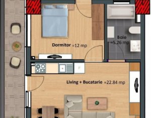 Apartament 2 camere in constructie noua, zona Kaufland Marasti