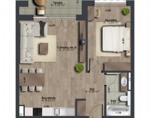 Apartamente de 2 camere situate in imobil nou exclusivist, zona The Office