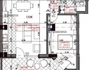 Appartement 2 chambres à vendre dans Floresti