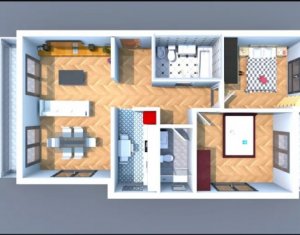 Apartament 3 camere decomandat, zona Terra