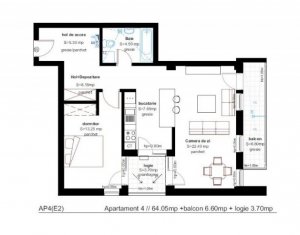Vanzare apartament 2 camere, confort sporit, superfinisat, cu parcare subterana