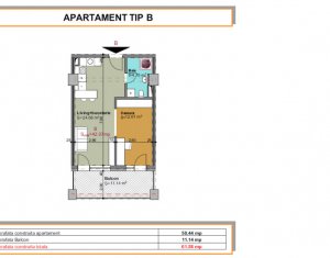 Vanzare apartament 2 camere, Viva City Residence, orientare S-V zona Iulius Mall