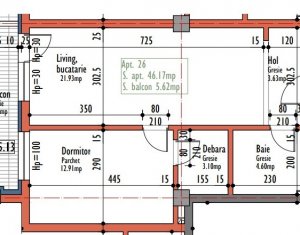 Proiect nou, apartamente de 2 camere, zona semicentrala!