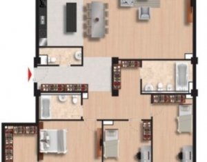 Apartament 4 camere, imobil nou, ultrafinisat, partial mobilat, zona Iulius
