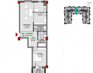 COMISION 0! Vanzare apartament 2 camere, cu CF, situat in Floresti zona centrala