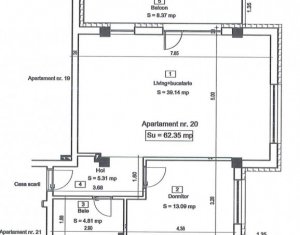 Appartement 2 chambres à vendre dans Floresti