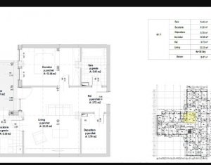 Apartament 2 camere, etaj intermediar, parcare subterana, Andrei Muresanu