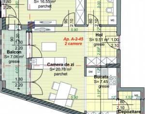 Apartament de vanzare 2 camere, 65 mp, zona Piata Abator, Central