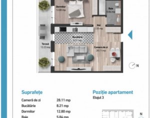 Appartement 2 chambres à vendre dans Cluj-napoca, zone Zorilor