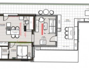 Penthouse, 64mp utili cu terasa de 30mp, ultrafinisat, mobilat, The Office