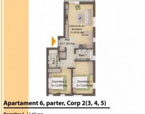 Appartement 3 chambres à vendre dans Floresti