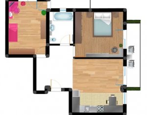Apartament in imobil nou, 2 camere decomandat, 63 mp, Edgar Quinet