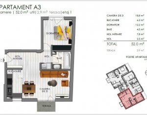 Apartament nou de 2 camere, destinatie BIROU, imobil mic, langa centru