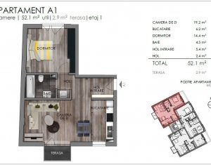 Apartament nou de 2 camere, destinatie BIROU, imobil mic, langa centru