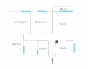 Apartament cu 3 camere decomandat, etaj intermediar, Centru 
