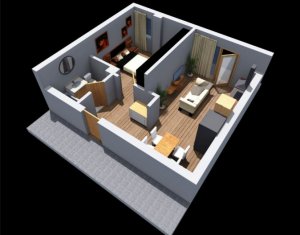 Vanzare apartament 2 camere, Dambu Rotund, proiect nou, zona Tetarom