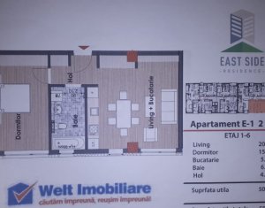 Apartament 2 camere CF 50,5mp etaj 1 din 6 parcare subterana Sopor Iulius Mall