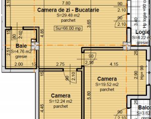 CALEA BACIULUI - Vanzare apartament 3 camere 66 mp utili, finisat si mobilat