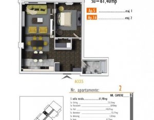 Apartment 2 rooms for sale in Cluj-napoca, zone Marasti