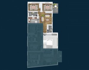 Centru - vanzare apartament 3 camere, 2 bai, bloc nou, zona Facultatii de Drept