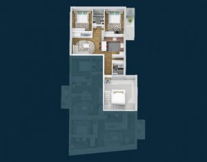 Centru - vanzare apartament 3 camere, 2 bai, bloc nou, zona Facultatii de Drept