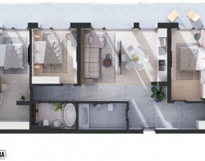 Apartament de lux pentru un stil de viață la înălțime, Centru