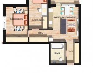 Apartament 3 camere, situat in Floresti, zona Tautiului