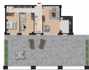 Apartament 3 camere (84.44mp), zona extraordinara, terasa 79mp, Gheorgheni!
