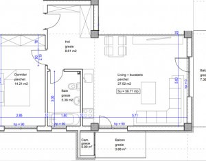 Apartament 2 camere, 2 balcoane, zona str Stadionului, Floresti