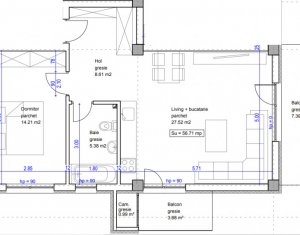 Apartament 2 camere, 2 balcoane, zona str Stadionului, Floresti