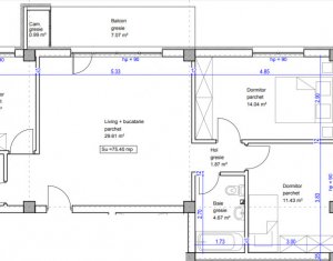 Appartement 3 chambres à vendre dans Floresti