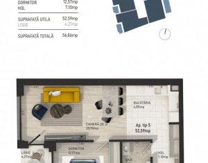 Appartement 2 chambres à vendre dans Cluj-napoca, zone Centru