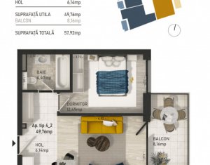 Appartement 2 chambres à vendre dans Cluj-napoca, zone Centru