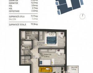 Appartement 3 chambres à vendre dans Cluj-napoca, zone Centru