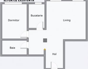 Apartament 2 camere (posibilitate de 3), 67mp, Centru