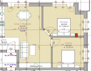 Apartament 3 camere 65 mp, terasa 24 mp, parcare subterana, Marasti, proiect nou