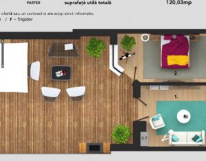 Apartament cu 2 camere, parter inalt, terasa, Buna Ziua