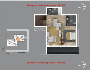 Apartament tip penthouse cu 3 camere, 3 bai, zona Buna Ziua
