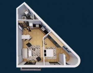 Semicentral - vanzare apartament 2 camere, etaj 1, bloc nou, zona garii