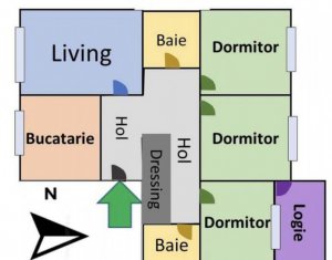 Ocazie! Apartament decomandat cu 4 camere, etaj 3, Gheorgheni, strada Titulescu