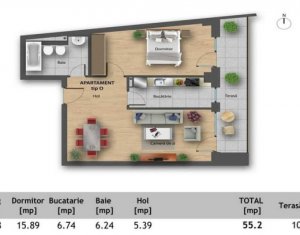 Appartement 2 chambres à vendre dans Cluj-napoca, zone Buna Ziua