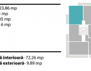 Apartament 3 camere, 72 mp, 2 bai, 2 balcoane, parcare subterana,Baciu